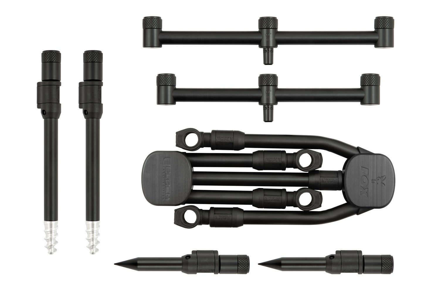 Fox Black Label QR 3 rod Pod complete Pods and Rod Support