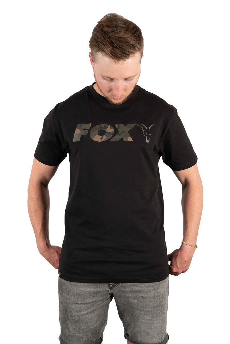 Fox Black/Camo Chest Print T-Shirt – CFX019 German / Italy / Netherlands / Czech / France / Poland / Portugal / Hungary / Lithuania / Slovakia