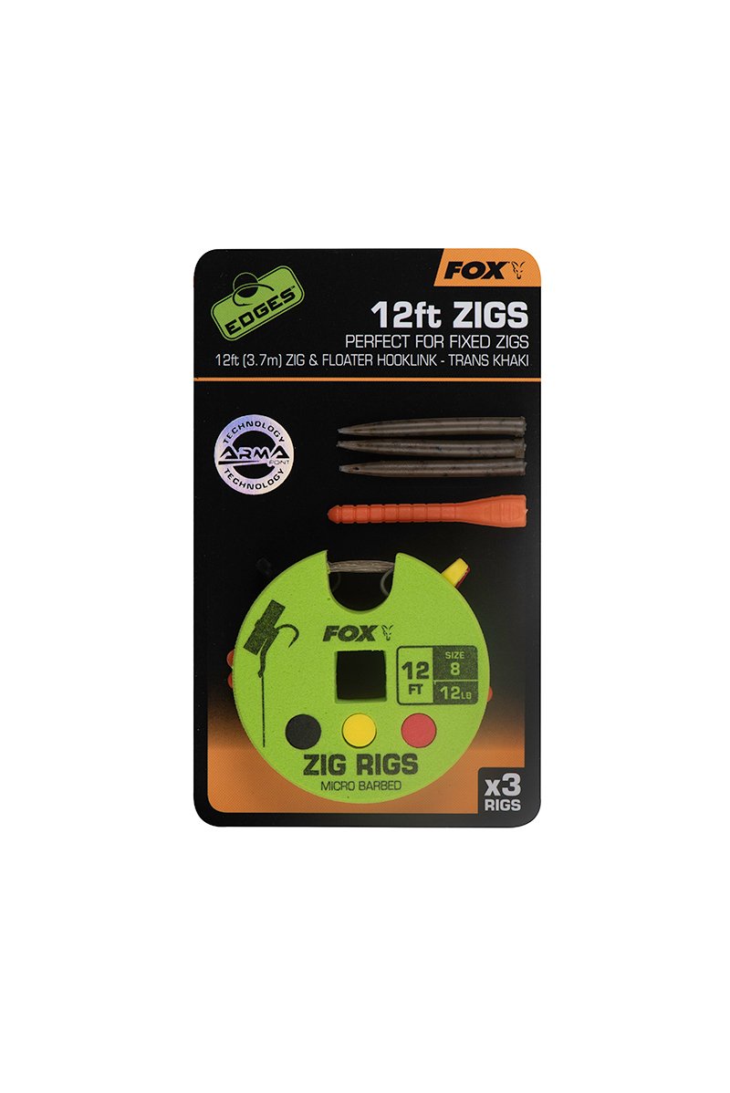 Fox EDGES™ Zig Rigs – 12ft (3.7m) – CCR190 German / Italy / Netherlands / Czech / France / Poland / Portugal / Hungary / Lithuania / Slovakia
