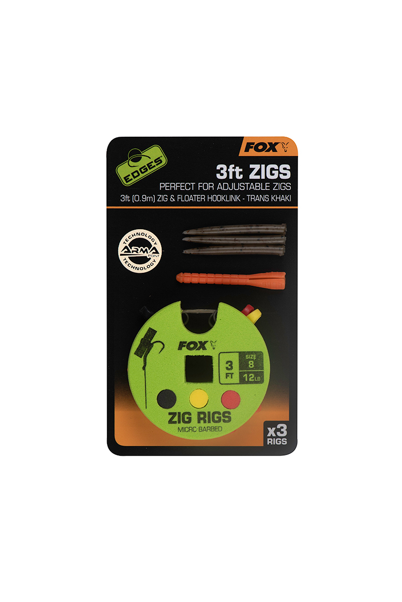 Fox EDGES™ Zig Rigs – 3ft (0.9m) – CCR191 German / Italy / Netherlands / Czech / France / Poland / Portugal / Hungary / Lithuania / Slovakia