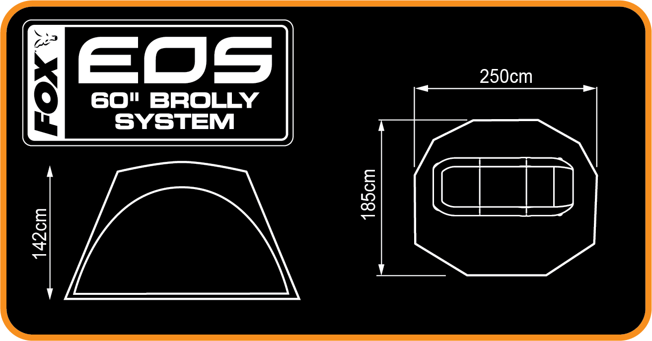Fox EOS 60″ Brolly System – CUM291 German / Italy / Netherlands / Czech / France / Poland / Portugal / Hungary / Lithuania / Slovakia
