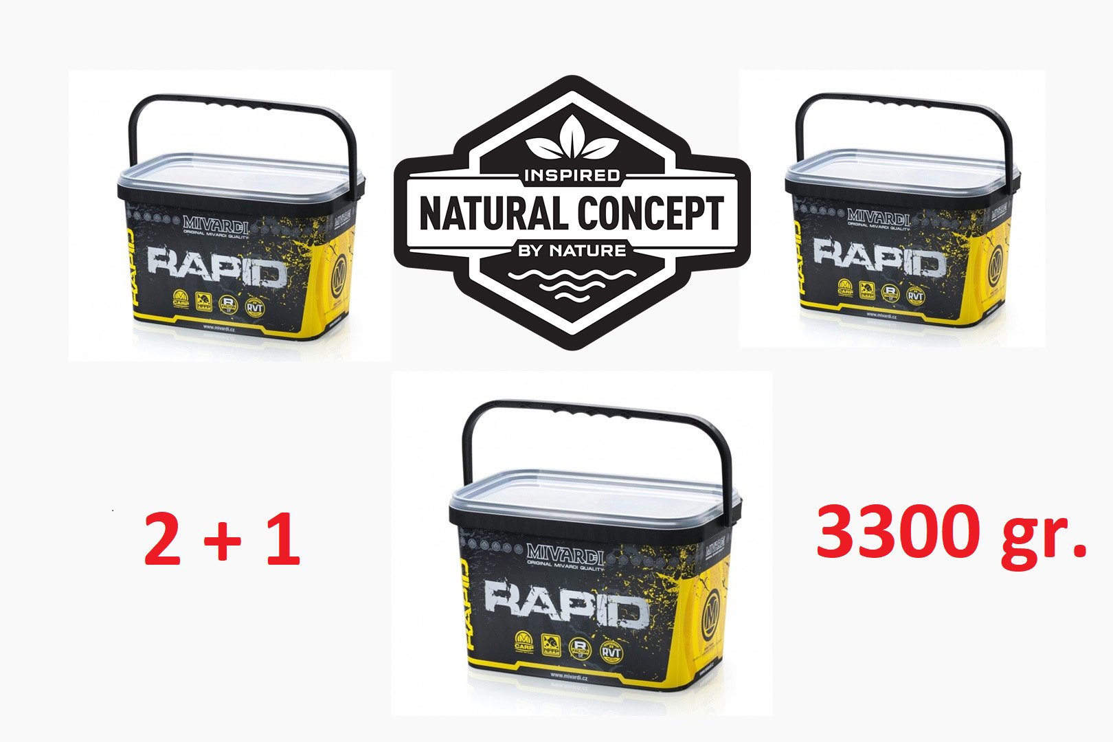 Europe Shop Mivardi MB-RABOCPB173324 Pack 2+1 Rapid Boilies Platinum – B17 (3300g | 24mm)