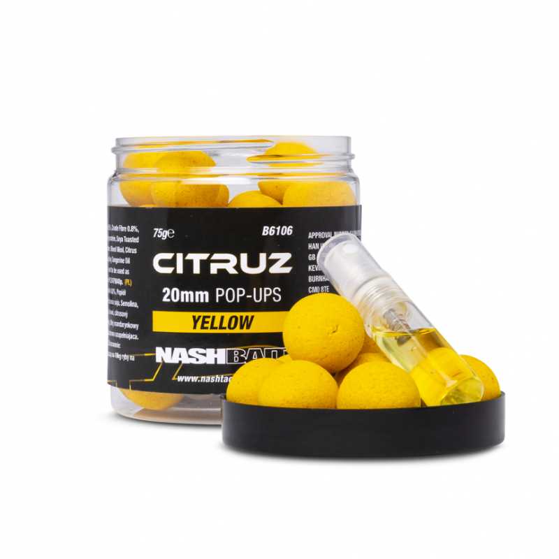 Nash Citruz  Pop Ups Yellow 12mm 75g Pop Ups Bait B6104 International Shop Europe