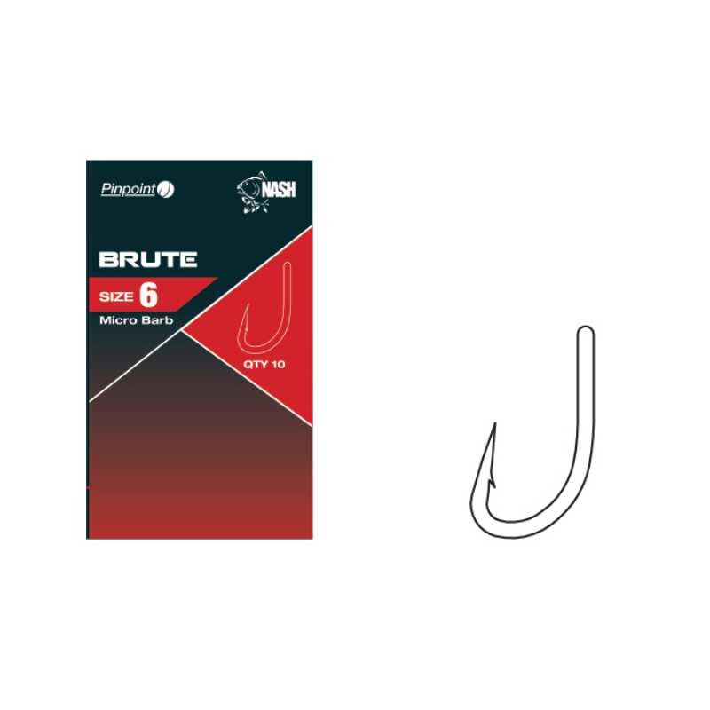 Nash Pinpoint Brute Size 2 Micro Barbed Hooks & Sharpening Tackle T6144 International Shop Europe