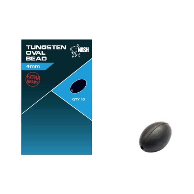 Nash Tungsten Oval Bead 4mm Beads & Sinkers Tackle T8711 International Shop Europe