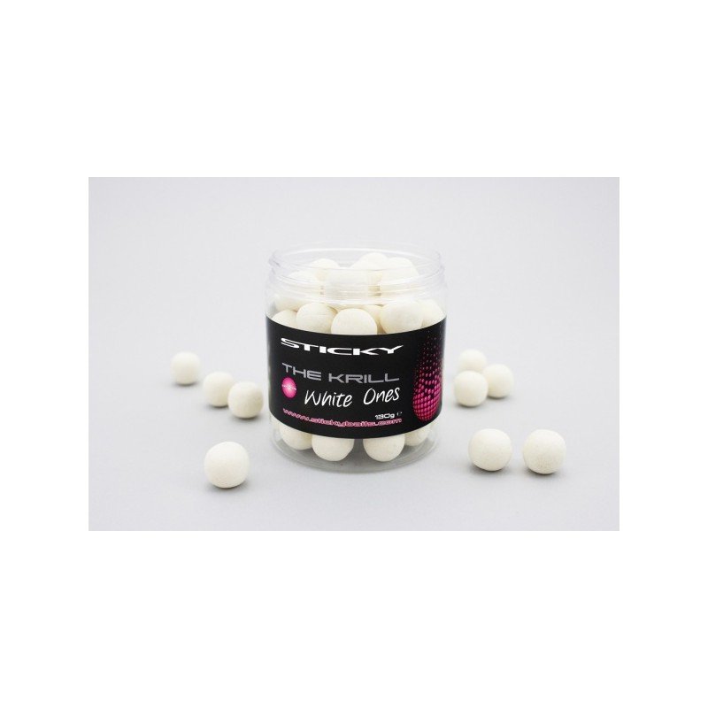 STICKY BAITS THE KRILL WHITE ONES WAFTERS 16mm/130g Europe Premium Online Carp Shop