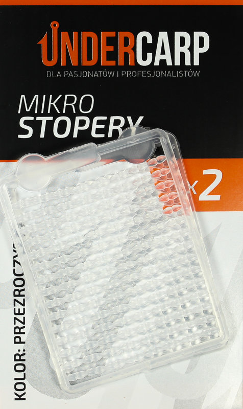 UnderCarp Mikro stopery – przezroczyste German / Italy / Netherlands / Czech / France / Poland / Portugal / Hungary / Lithuania / Slovakia