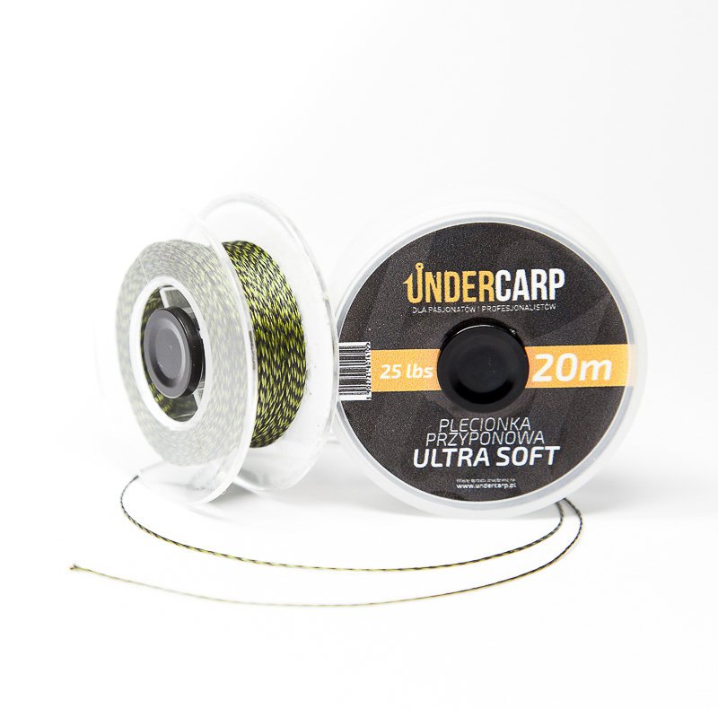UnderCarp Plecionka przyponowa 20 m/25 lbs ULTRA SOFT – zielona