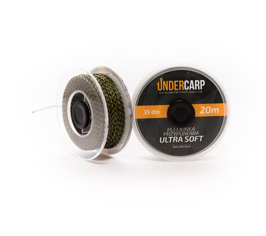 UnderCarp Plecionka przyponowa 20 m/35 lbs ULTRA SOFT – zielona