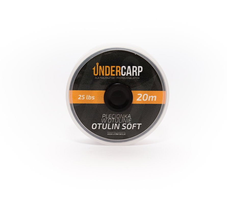 UnderCarp Plecionka przyponowa w otulinie 20 m/25 lbs OTULIN SOFT – brązowa Europe Premium Online Carp Shop