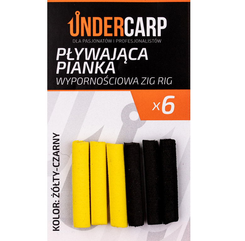 UnderCarp Pływająca pianka wypornościowa Zig Rig – żółty-czarny