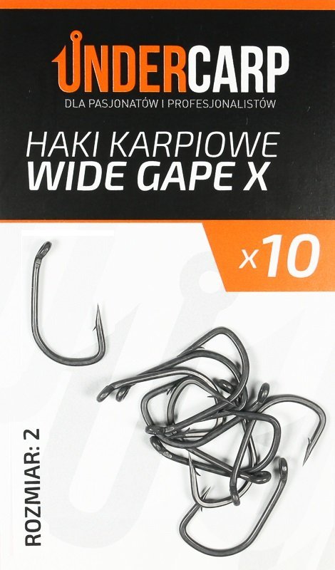 UnderCarp Teflonowe haki karpiowe WIDE GAPE X German / Italy / Netherlands / Czech / France / Poland / Portugal / Hungary / Lithuania / Slovakia