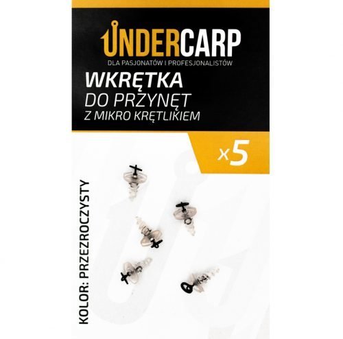 UnderCarp Wkrętka do przynęt z mikro krętlikiem – przezroczysty