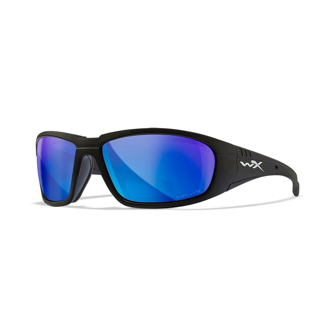 Wiley X – BOSS Captivate Pol Blue Mirror Smoke Grey Matte Black Frame