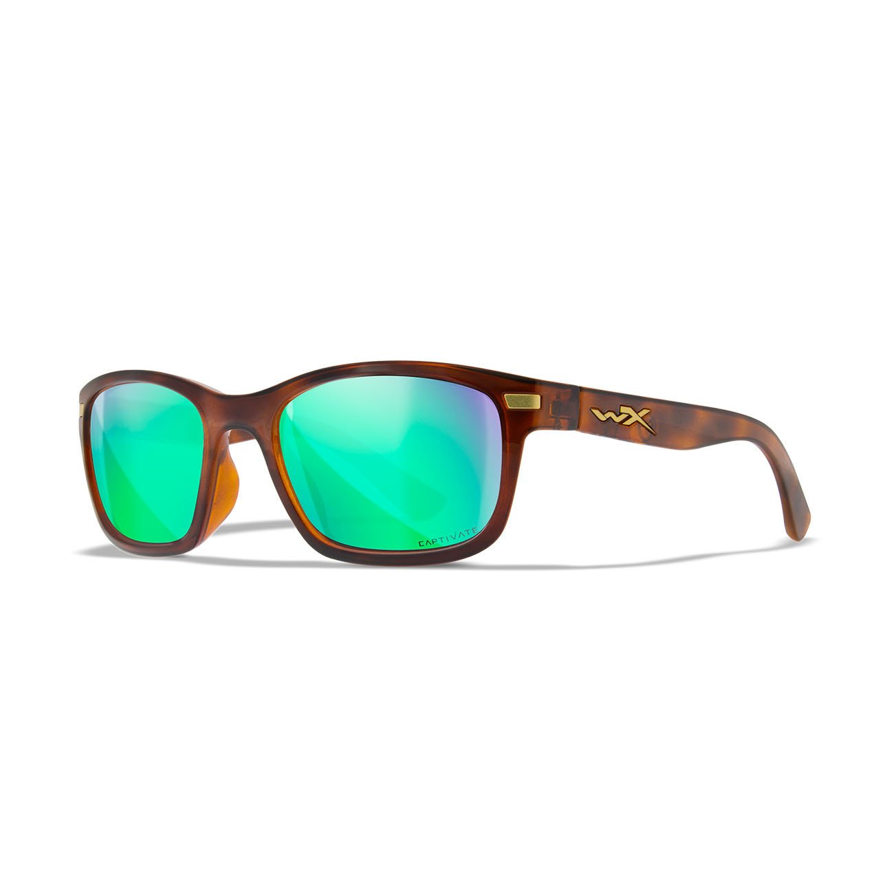 Wiley X – HELIX Captivate Polarized Green Mirror Amber Glos Demi Frame