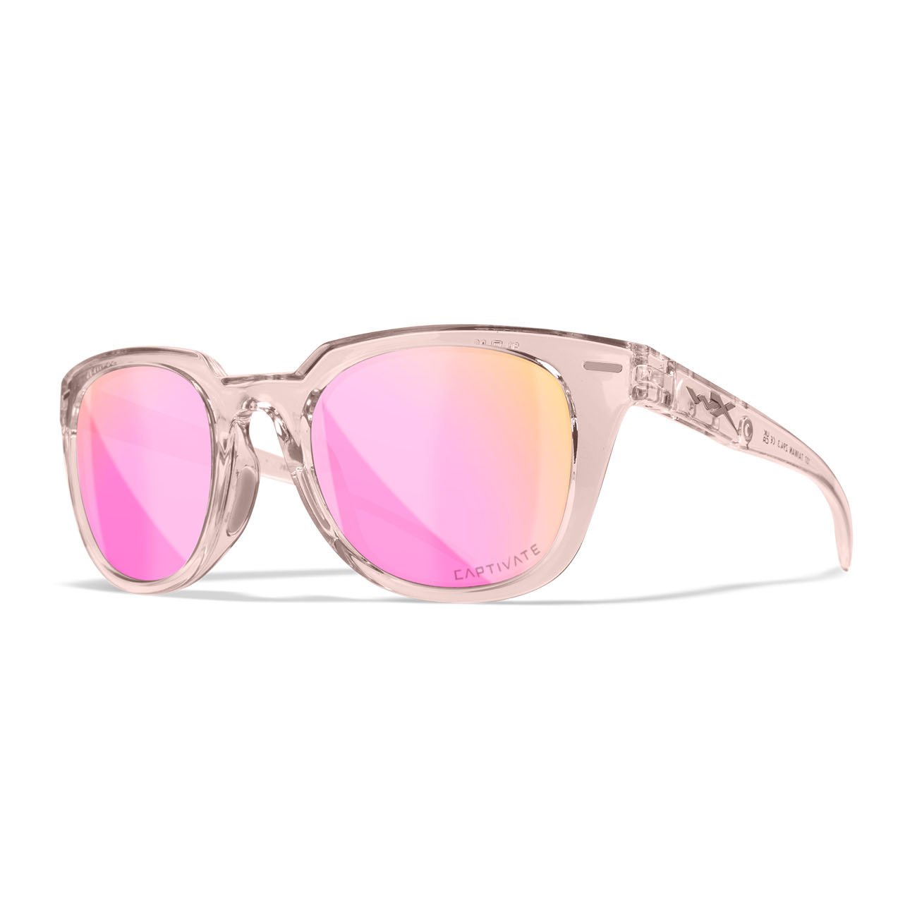 Wiley X – ULTRA Captivate Polarized Rose Gold Mirror Smoke Green Gloss Crystal Blush Frame