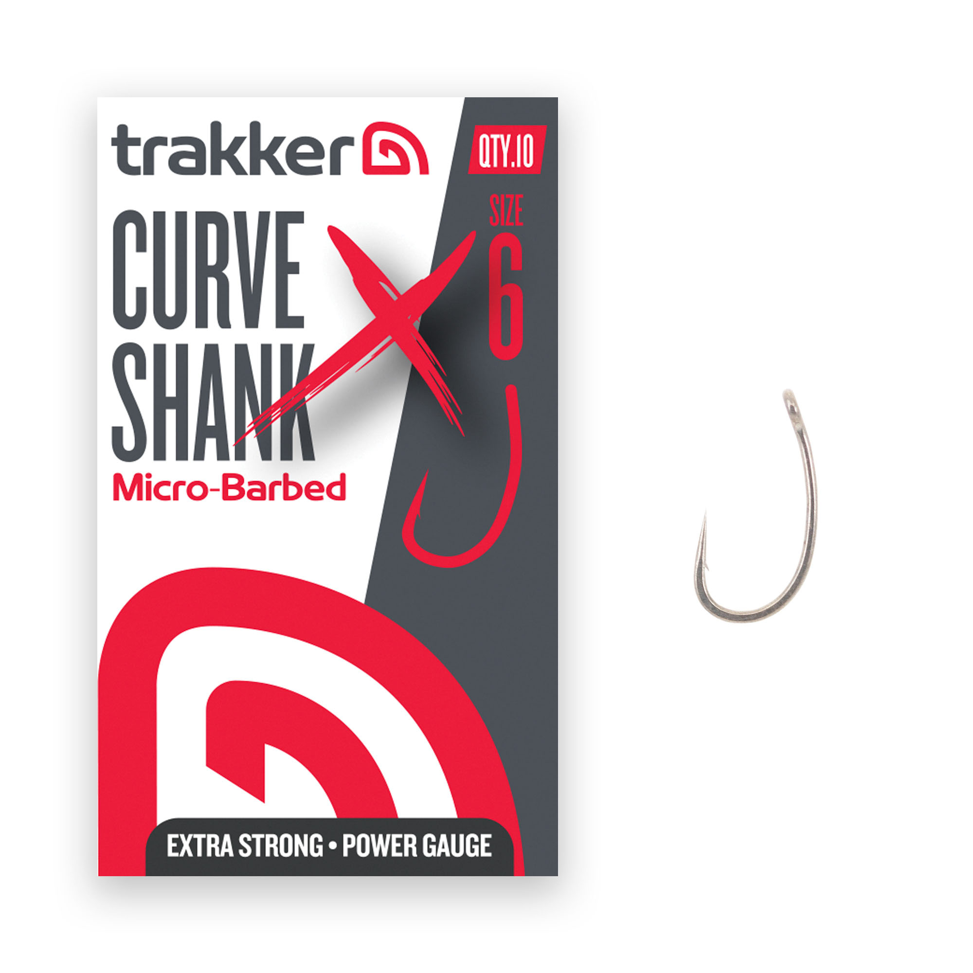 Trakker Curve Shank XS Hooks Size 6 (Micro Barbed) TPx5