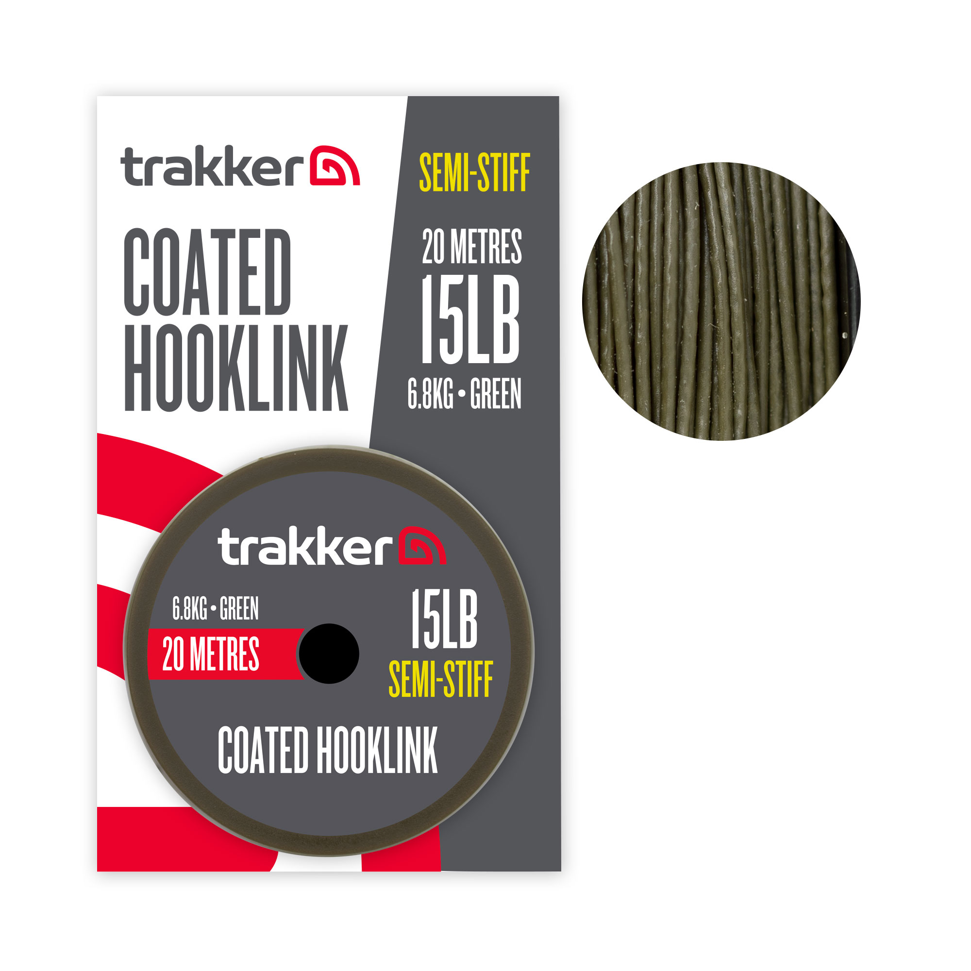 Trakker Semi Stiff Coated Hooklink (15lb)(6.8kg)(20m)