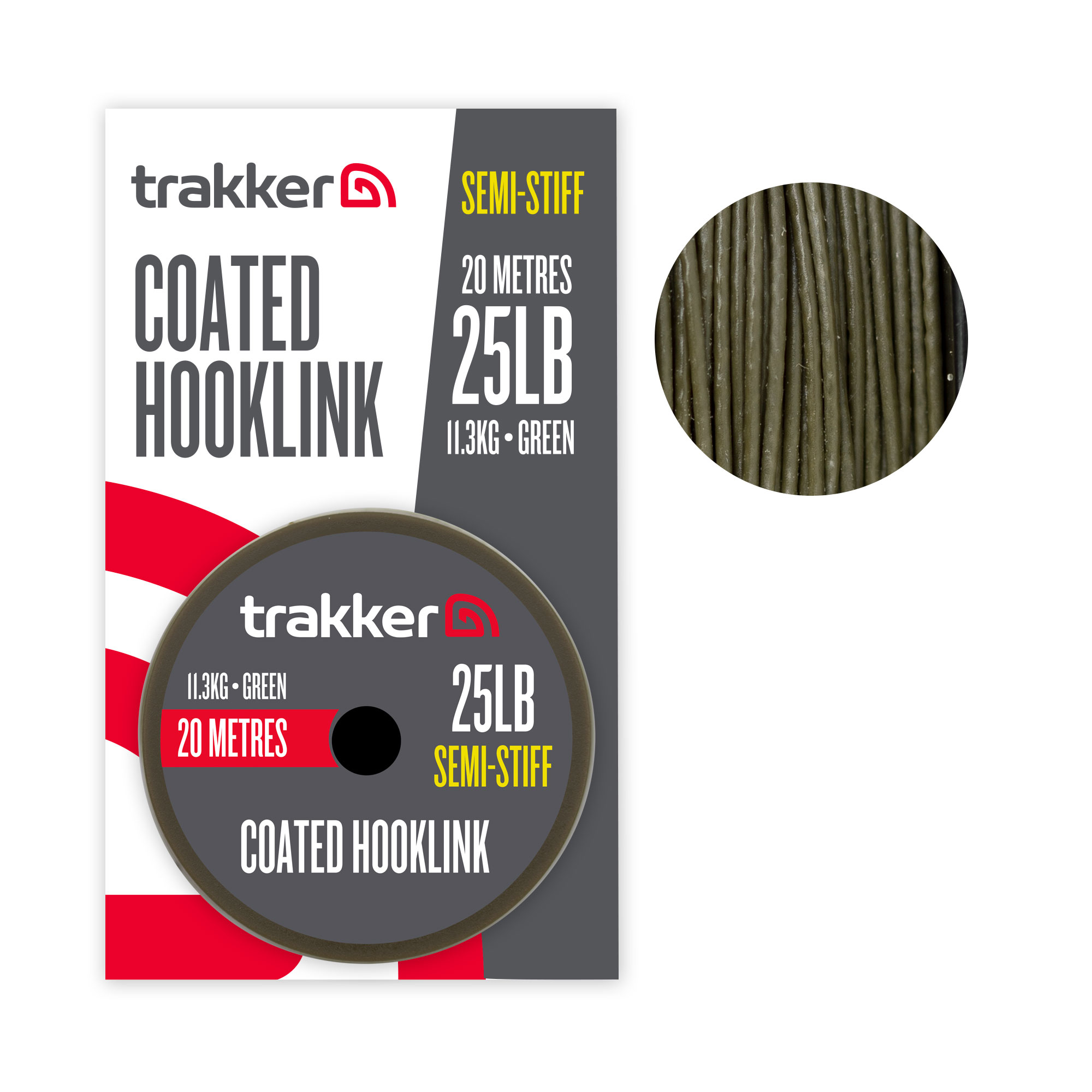 Trakker Semi Stiff Coated Hooklink (25lb)(11.3kg)(20m)