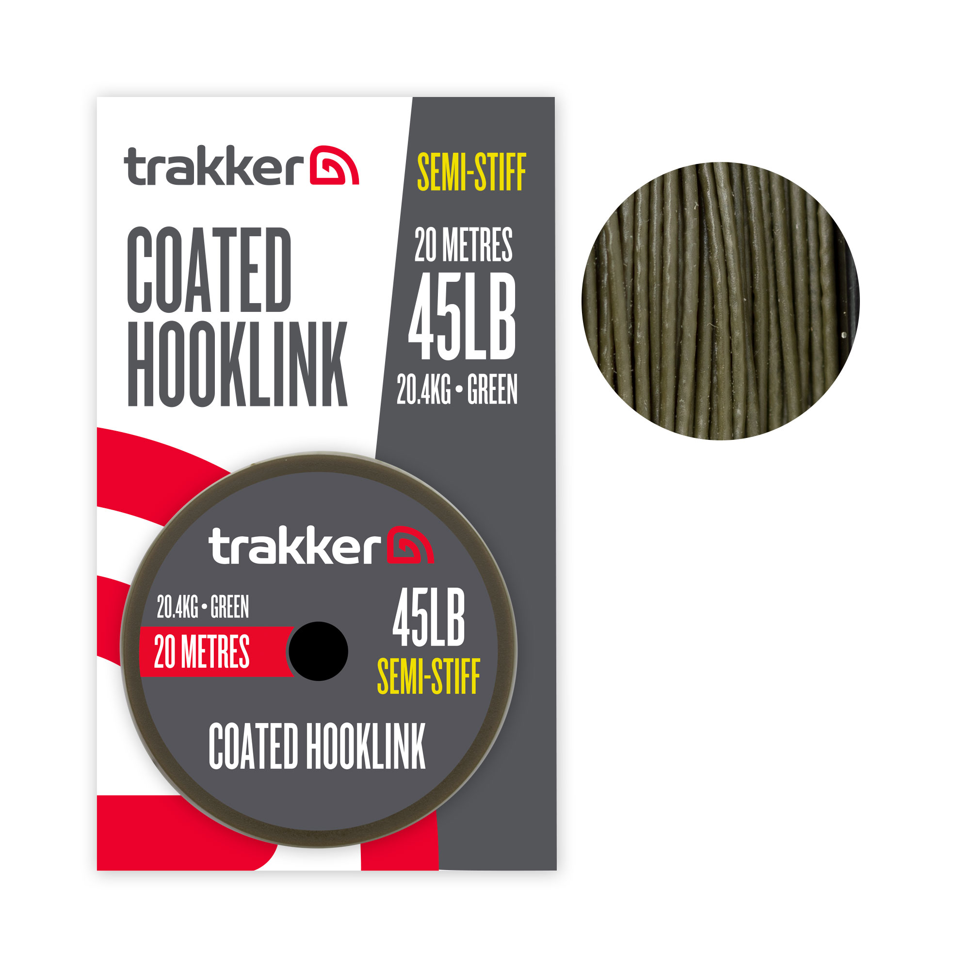 Trakker Semi Stiff Coated Hooklink (45lb)(20.4kg)(20m)