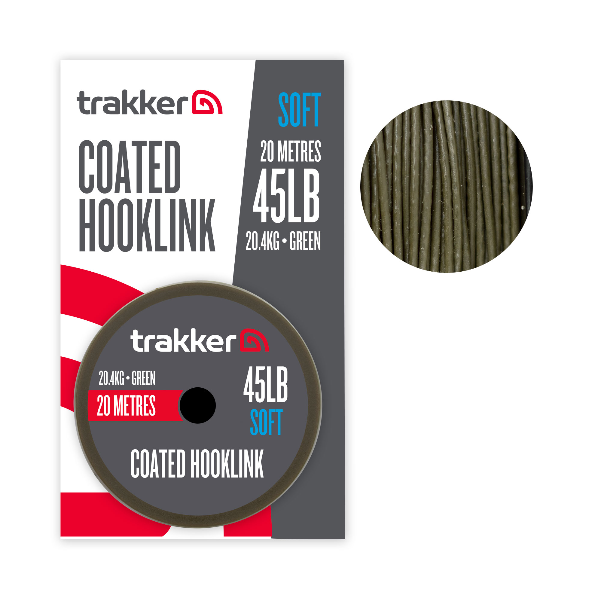 Trakker Soft Coated Hooklink (45lb)(20.4kg)(20m)
