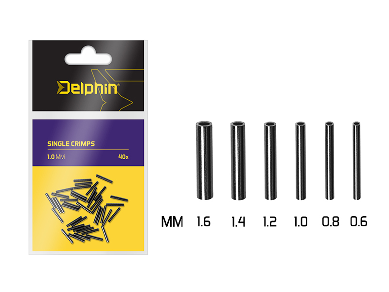 Delphin Single CRIMPS / 40szt 0.6mm