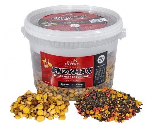 ENZYMAX FEEDER MIX CORN TIGER + GROUNDBAITS SPICE-KRILL