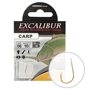 EXCALIBUR SNELLED HOOK CARP CLASSIC GOLD 2