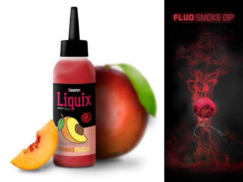 Fluo dip D SNAX LiquiX /100ml Mango-Brzoskwinia