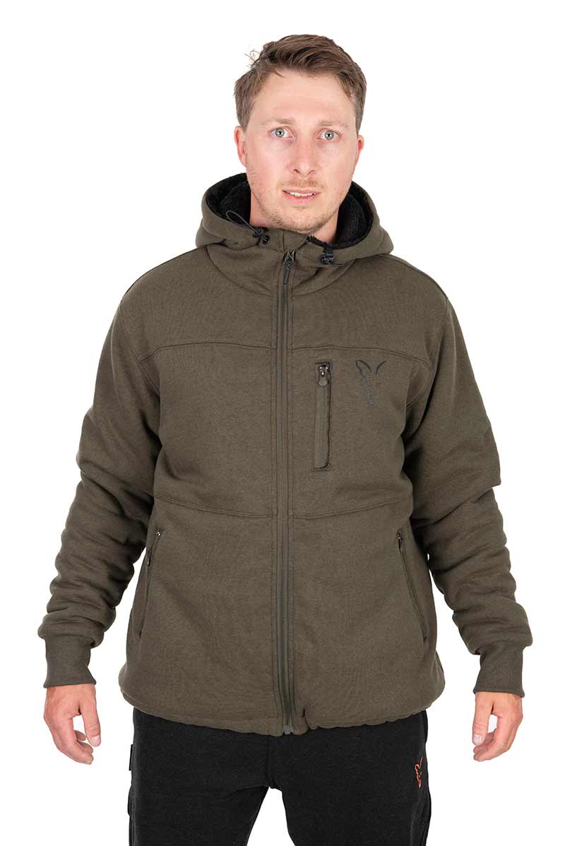 Fox Collection Sherpa Jacket Green & Black – Fox Collection Sherpa Jkt G/B SML – CCL280