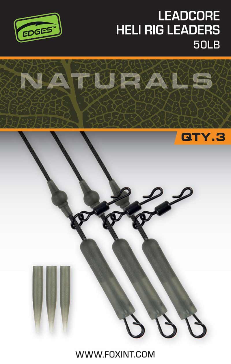 Fox EDGES™ Naturals Leadcore Heli Rig Leaders – Naturals Leadcore Heli Rig Leaders x 3 – CAC853