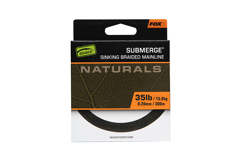 Fox EDGES™ Naturals Submerge Braid – Sub Nat Braid x 600m 0.30mm 55lb/24.9kg – CBL029