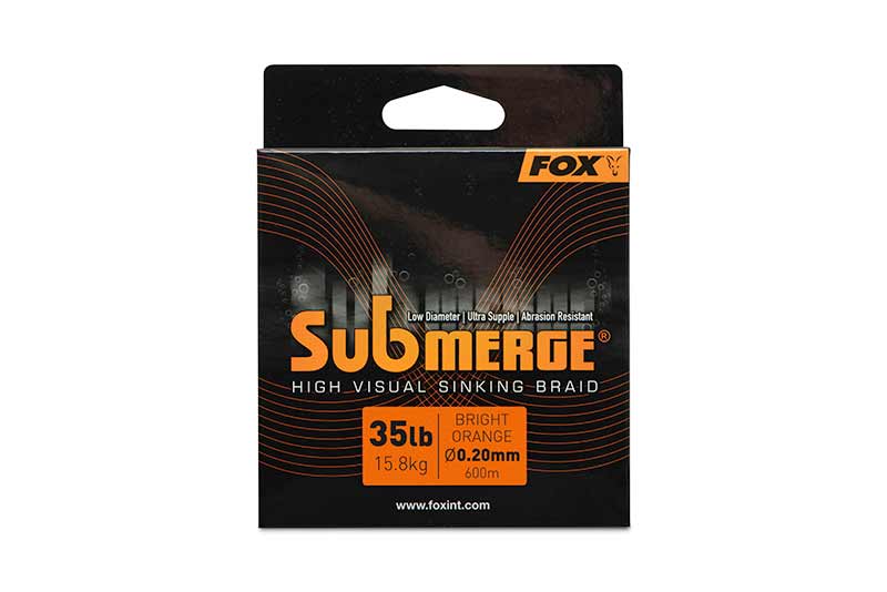 Fox Submerge Orange Sinking Braid – Submerge Orange sinking braid x 300m 0.20mm 35lb/15.8kg – CBL032