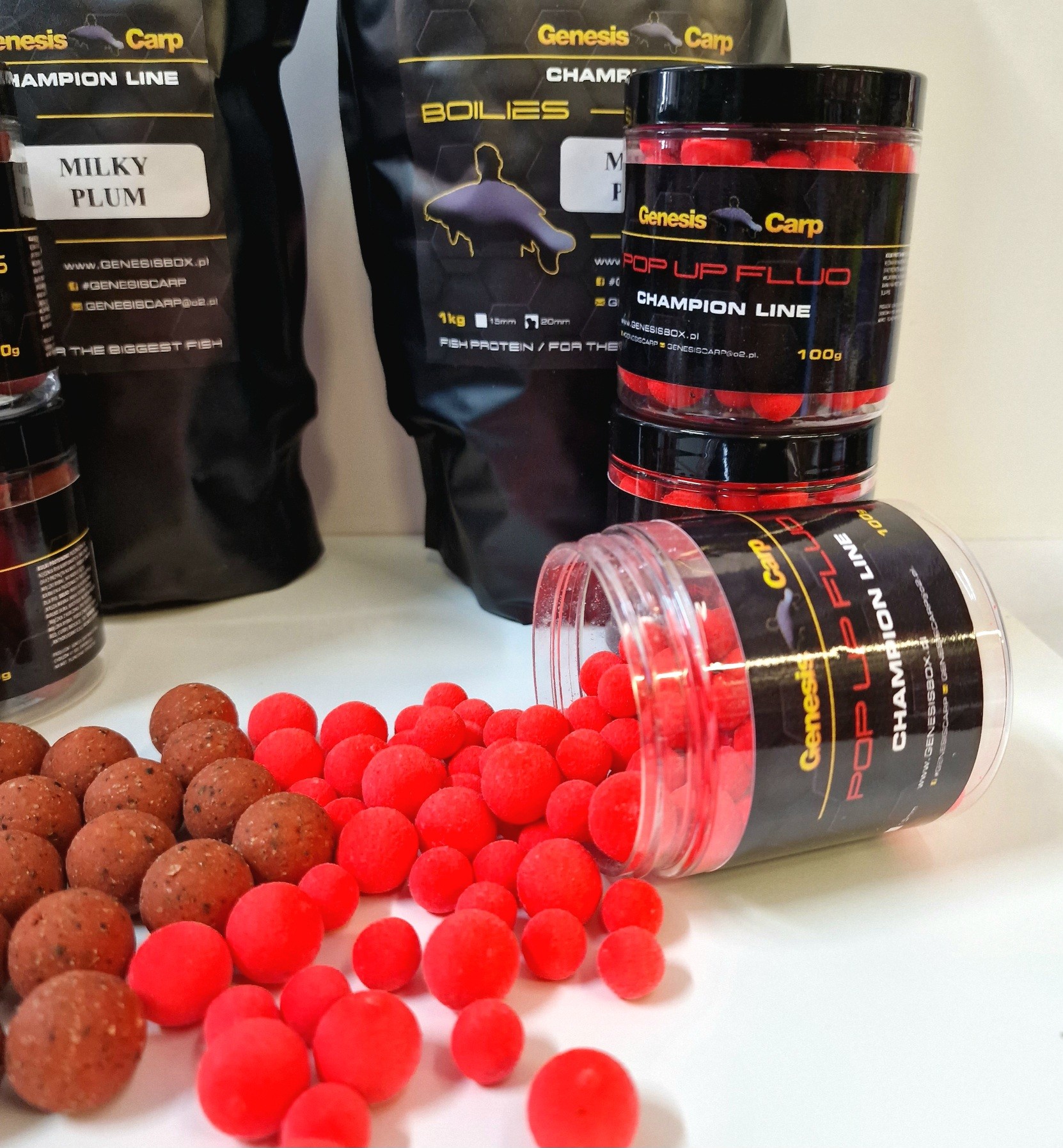 GENESIS CARP CHAMPION LINE POP-UP MILKY PLUM 12-15MM 100G