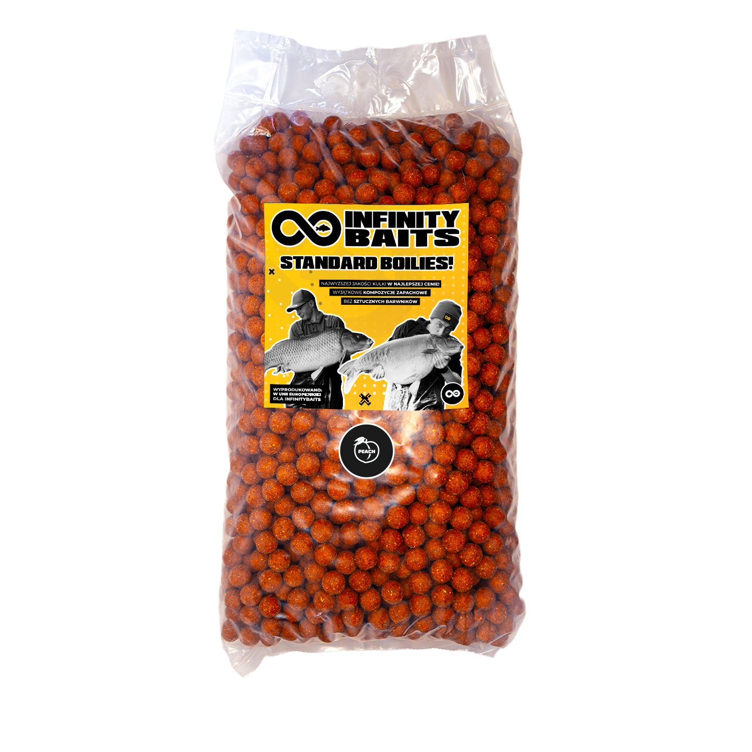 INFINITY BAITS – Peach 20mm – 10kg – Standard Boilies