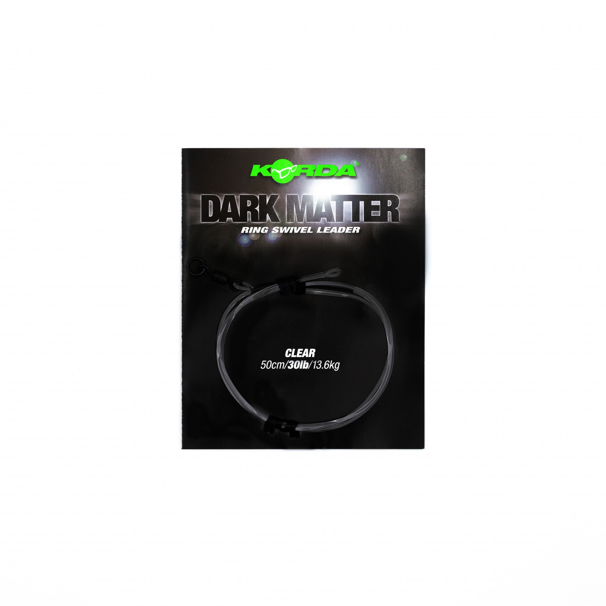 KORDA Dark Matter Leader 50 cm Ring Swivel Weed – KSZ68