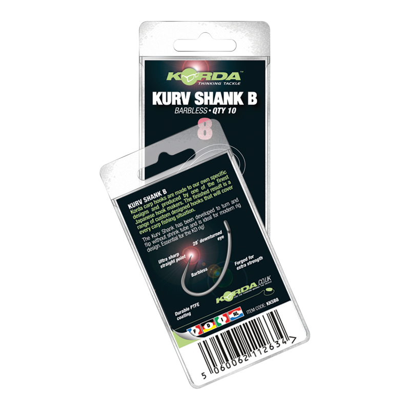 KORDA Kurv Shank Barbless Size 01II – KKSB1