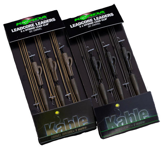 KORDA Leadcore Leader-Hybrid Lead Clip QC Swivel Weed – LLHQW