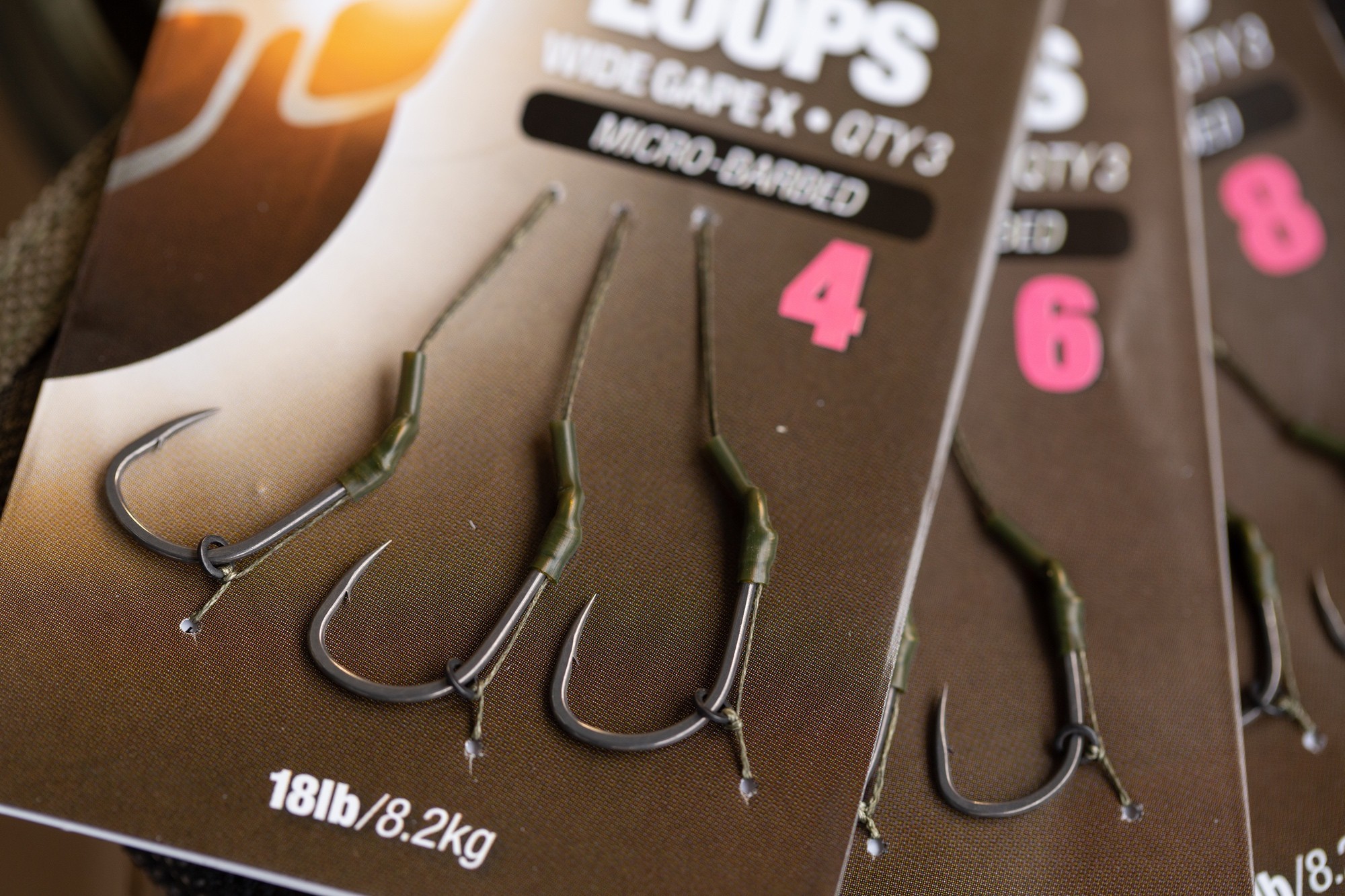 KORDA Loop Rigs Size 4 DF Wide Gape X 18lb – KCR120