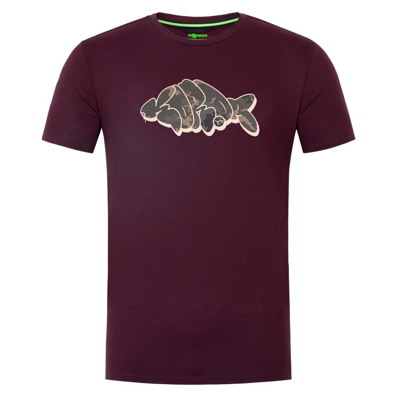 KORDA Outline Tee | Burgundy S – KCL755