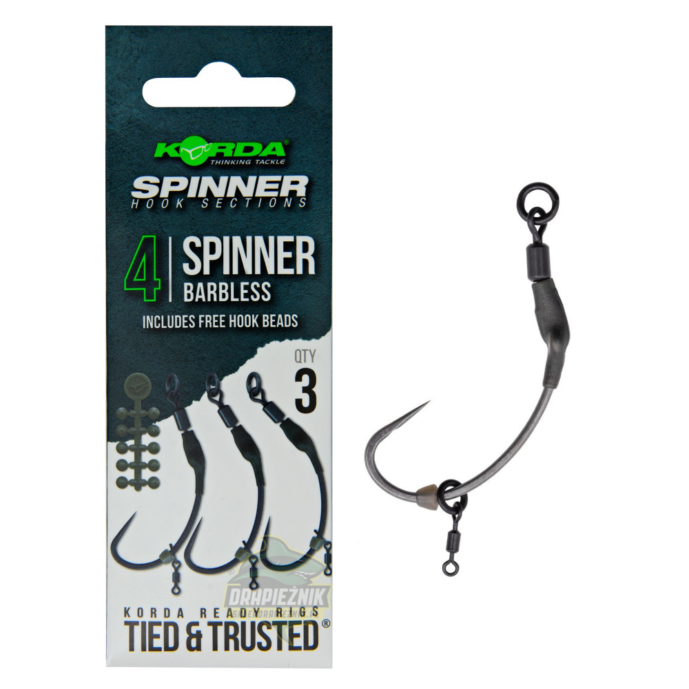 KORDA Spinner Hook Sections Spinner Barbless 4 – KRR033