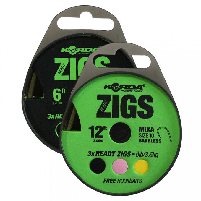 KORDA Ready Zigs 8′ (240cm) Barbless size 10 – KCR067