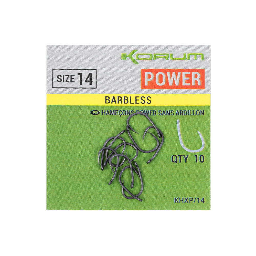 Korum Xpert Power – Barbless (Size 12) – KHXP/12