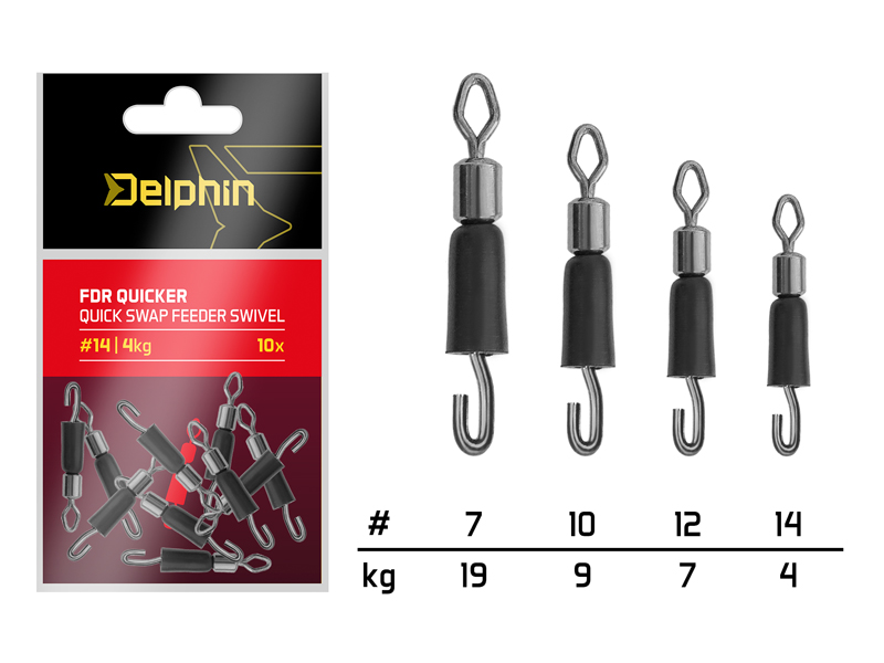 Krętlik do szybkiej wymiany Delphin FDR Quicker / 10szt. #14/4kg