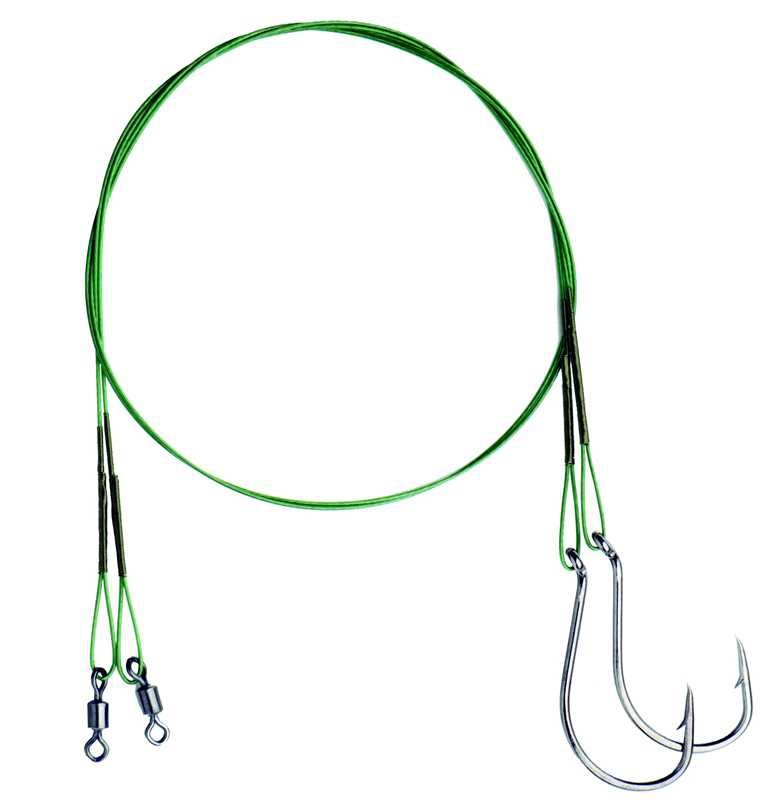 Mivardi – WIRE LEADER WITH SWIVEL AND SINGLE HOOK 12 kg