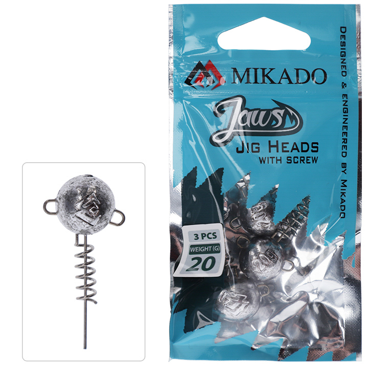 Mikado – CIĘŻAREK GŁÓWKA – JAWS Z WKRĘTEM 10g – op.3szt.