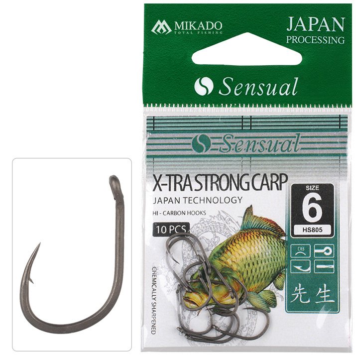 Mikado – HACZYK – SENSUAL – X-TRA STRONG CARP nr 10 DB – op.10szt.