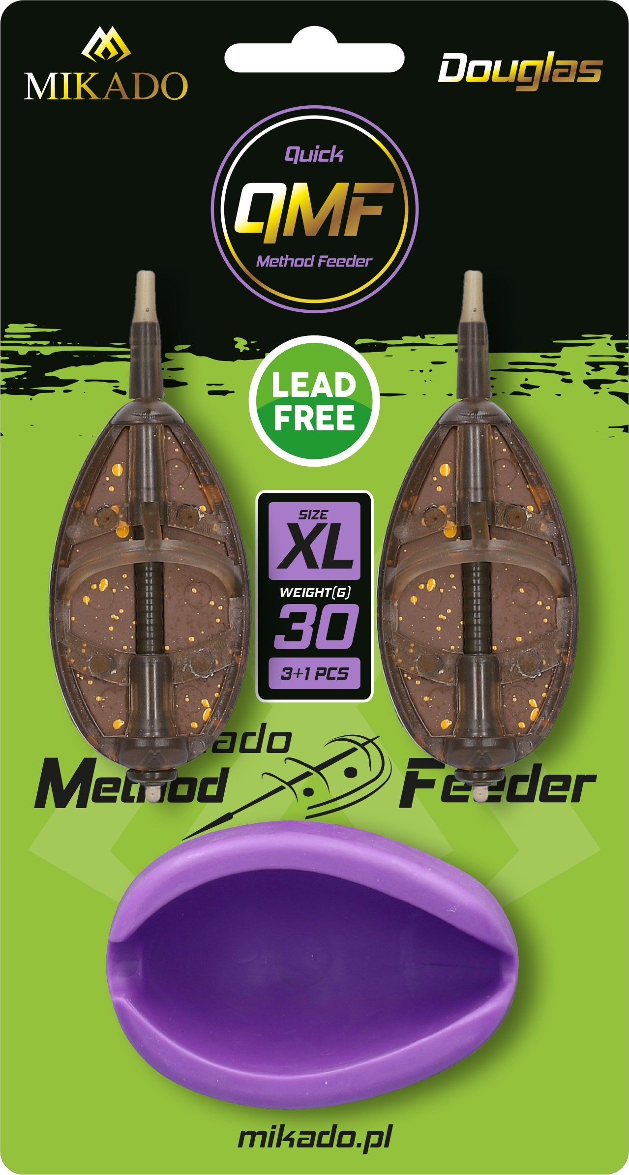 Mikado – KOSZYCZEK – METHOD FEEDER “DOUGLAS” Q.M.F. SET XL KOMPLET – 2x30g + FOREMKA – op.1kpl.