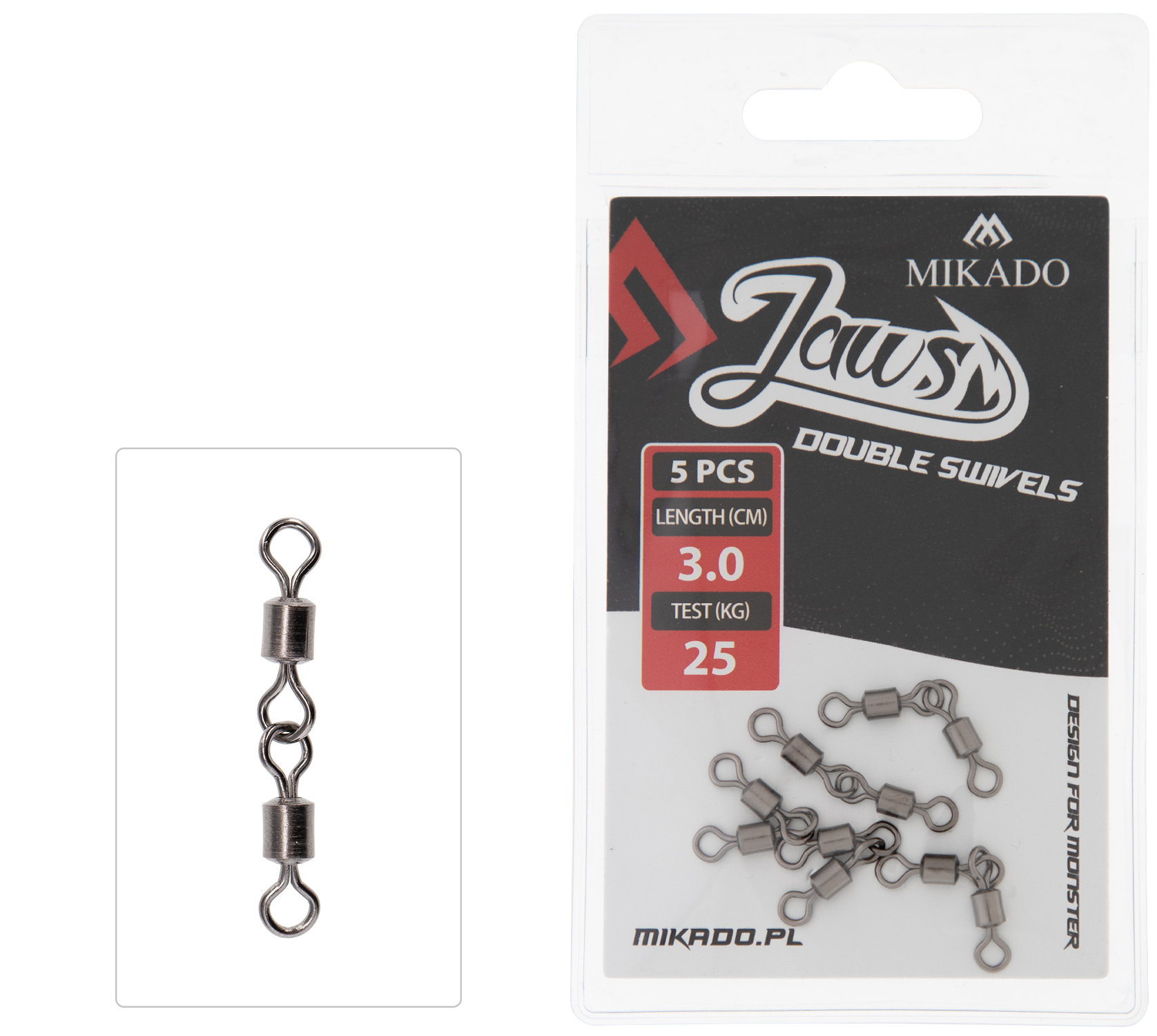 Mikado – KRĘTLIK – JAWS DOUBLE SWIVELS – 25kg – op.5szt.