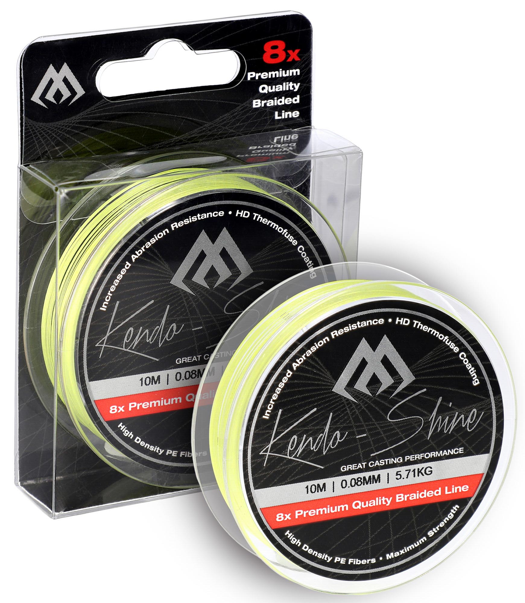 Mikado – PLECIONKA – KENDO SHINE – 0.08mm/5.71kg/10m – FLUO ŻÓŁTA – op.1szp.